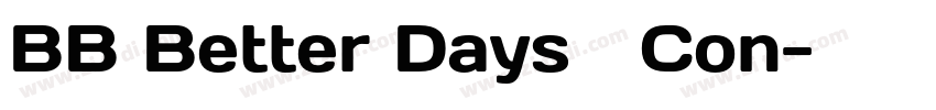 BB Better Days   Con字体转换
